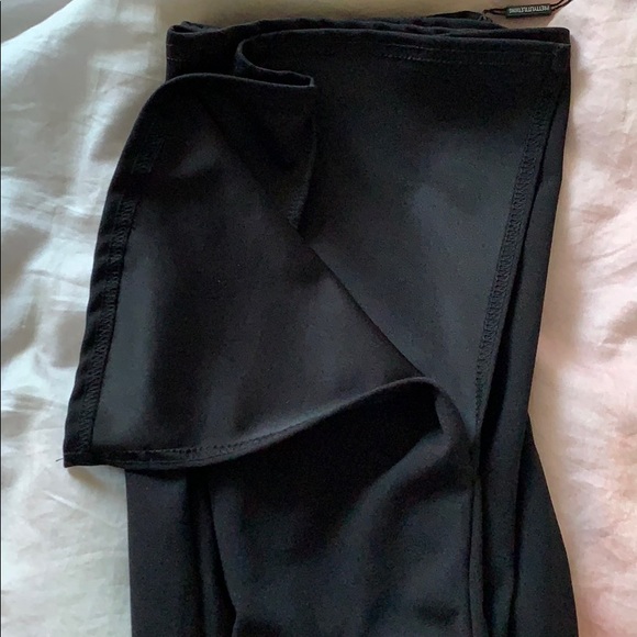 Black Kick Flare Split Detail Trouser - Picture 3 of 6